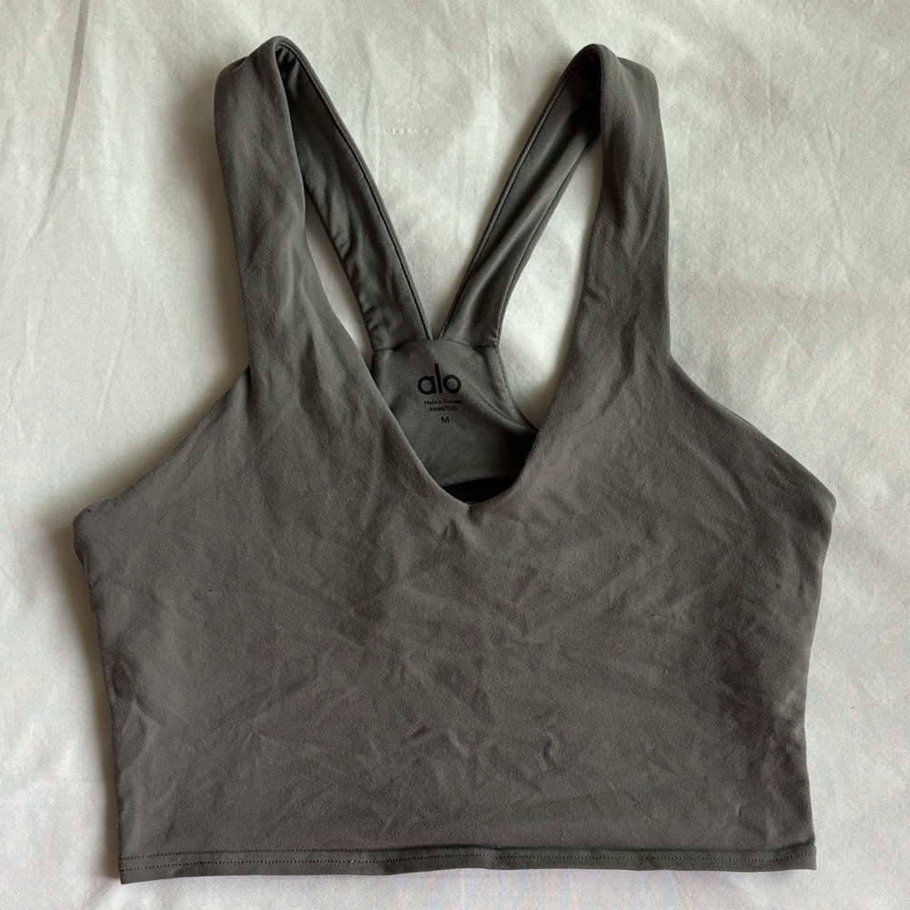 ALO Yoga Charcoal Sports Bra